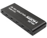 Сплітер PowerPlant (CA912483) HDMI - 4xHDMI, чорний