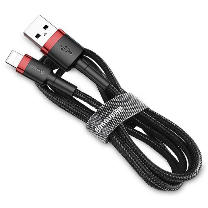 Кабель Baseus Cafule USB-Lightning, 2A, 3м Black/Red (CALKLF-R91)