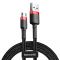 Кабель Baseus Cafule USB-microUSB, 2.4A, 0.5м Black/Red (CAMKLF-A91)