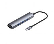 Концентратор USB-C Baseus Mechanical Eye 6 in 1 Smart Grey (CAHUB-J0G)