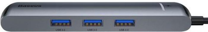 Концентратор USB-C Baseus Mechanical Eye 6 in 1 Smart Grey (CAHUB-J0G)