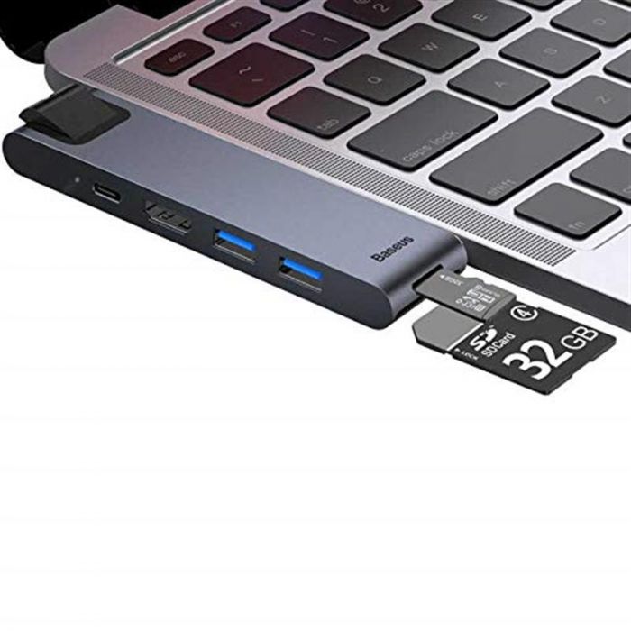 Концентратор USB-C 7-in-one smart Grey (CAHUB-L0G)