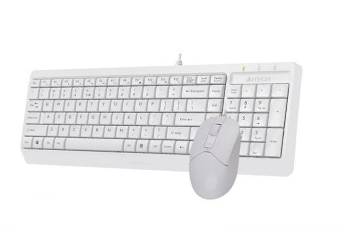 Комплект (клавіатура, мишка) A4Tech F1512 White USB
