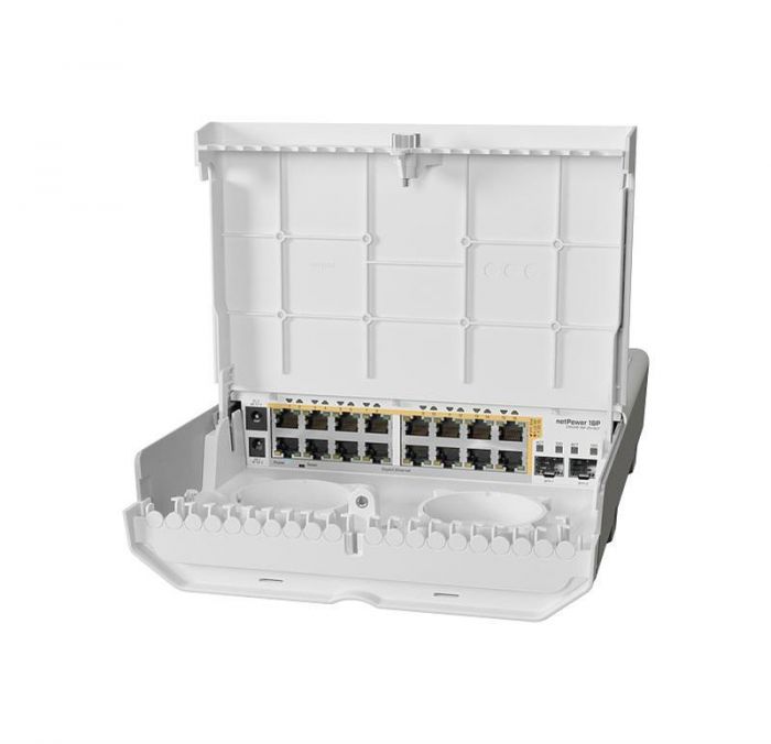 Комутатор MikroTik CRS318-16P-2S+OUT outdoor (16x1GE PoE, 2x10G SFP+, 1хConsole, NO PSU, max PoE 300W)