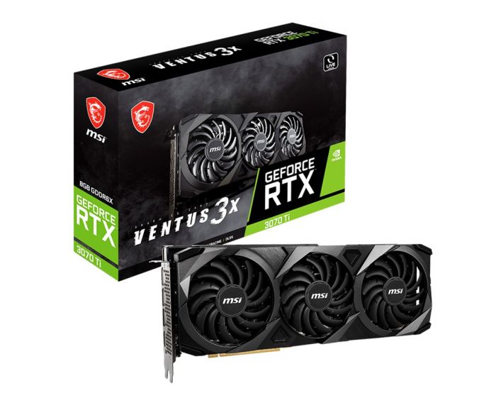 Відеокарта GF RTX 3070 Ti 8GB GDDR6X Ventus 3X MSI (GeForce RTX 3070 Ti VENTUS 3X 8G)