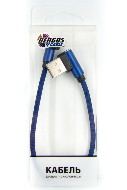 Кабель Dengos USB-Lightning 0.25м Blue (NTK-L-UG-SHRT-SET-BLUE)