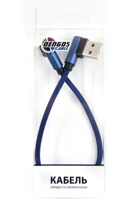 Кабель Dengos USB-USB Type-C 0.25м Blue (NTK-TC-UG-SHRT-SET-BLUE)