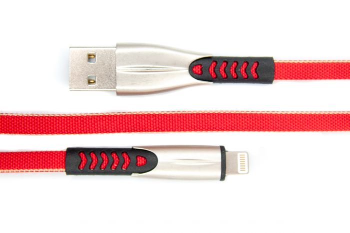 Кабель Dengos USB-Lightning 0.25м Red (PLS-L-SHRT-PLSK-RED)