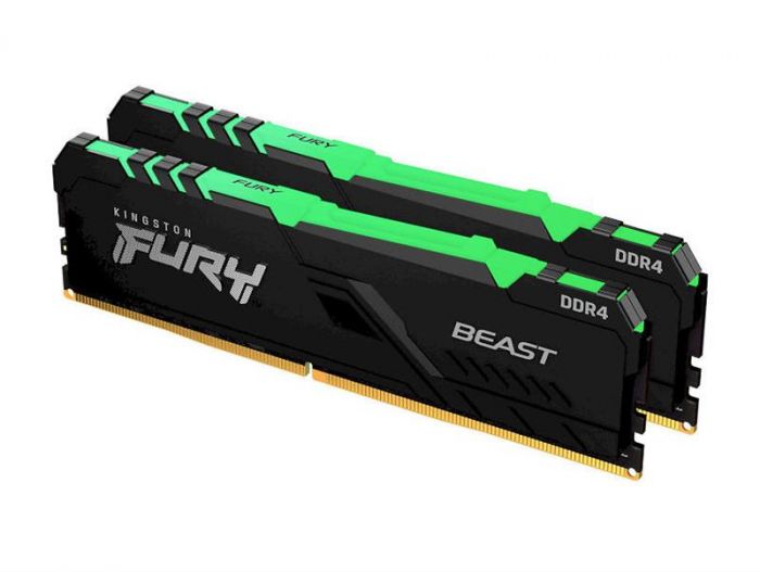 Модуль пам`яті DDR4 2x32GB/2666 Kingston Fury Beast RGB (KF426C16BBAK2/64)