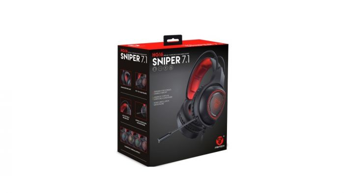 Гарнітура Fantech HG16 (12039) Black/Red