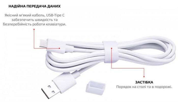 Клавіатура Motospeed CK62 Outemu Red (mtck62wmr) White USB