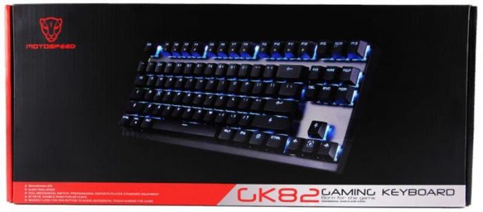 Клавіатура бездротова Motospeed GK82 Outemu Red (mtgk82bmr) Black USB