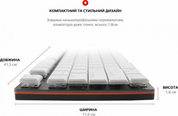 Клавіатура Motospeed K94 Kailh Short White (mtk94mks) Grey USB