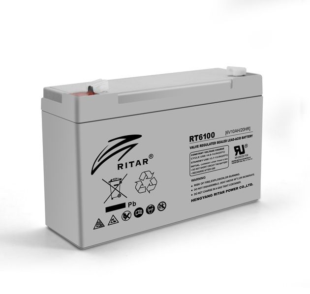Акумуляторна батарея Ritar 6V 10AH Gray Case (RT6100/08214) AGM