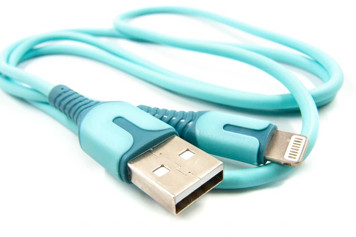 Кабель Dengos USB-Lightning 1м Blue (PLS-L-IND-SOFT-BLUE)