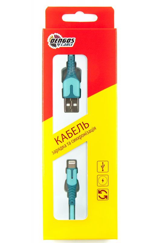 Кабель Dengos USB-Lightning 1м Blue (PLS-L-IND-SOFT-BLUE)