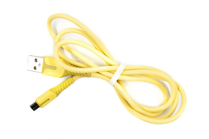 Кабель Dengos USB-microUSB 1м Yellow (PLS-M-IND-SOFT-YELLOW)