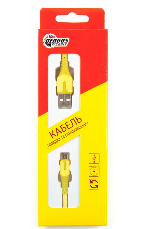 Кабель Dengos USB-microUSB 1м Yellow (PLS-M-IND-SOFT-YELLOW)