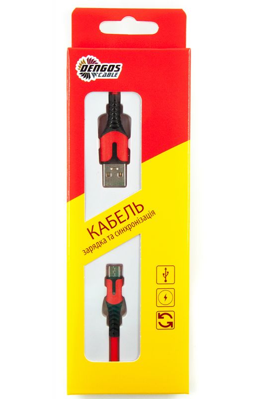 Кабель Dengos USB-Lightning 1м Red (PLS-M-IND-SOFT-RED)