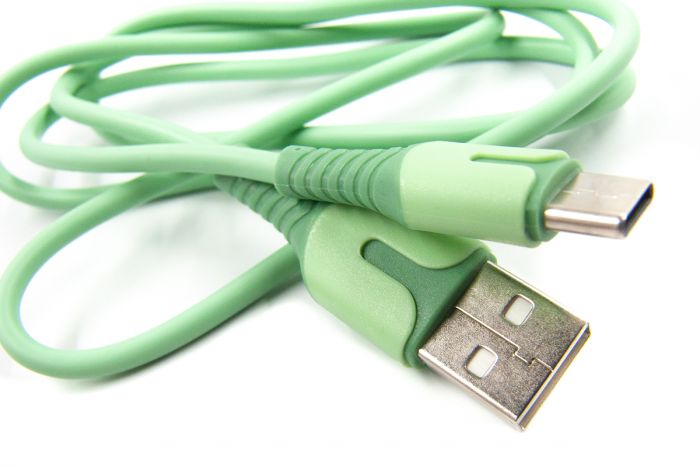 Кабель Dengos USB-USB Type-C 1м Mint (PLS-TC-IND-SOFT-MINT)