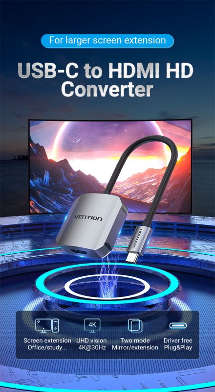 Кабель Vention Type-C - HDMI, 0.15 m (TDEHB)