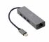 USB-хаб Cablexpert USB Type-C Grey 3-в-1 (A-CMU3-LAN-01)