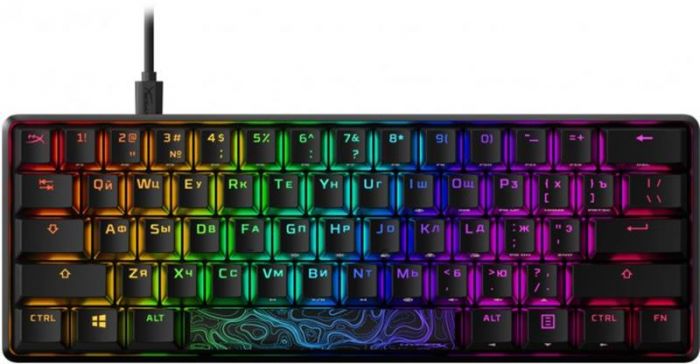 Клавіатура HyperX Alloy Origins 60 Red RGB RU Black (4P5N0AA) USB