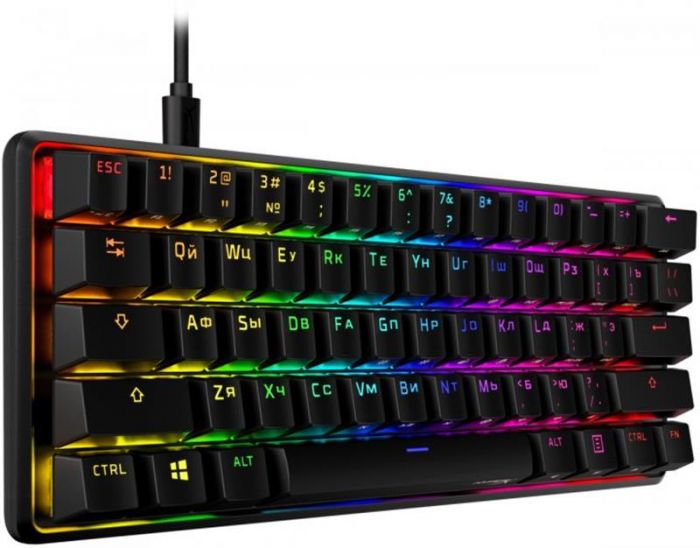 Клавіатура HyperX Alloy Origins 60 Red RGB RU Black (4P5N0AA) USB