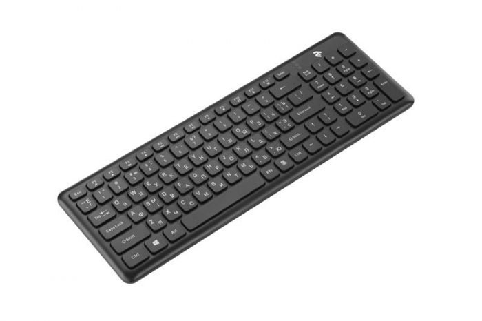 Клавіатура бездротова 2E KS230 Slim WL Ukr (2E-KS230WB) Black USB