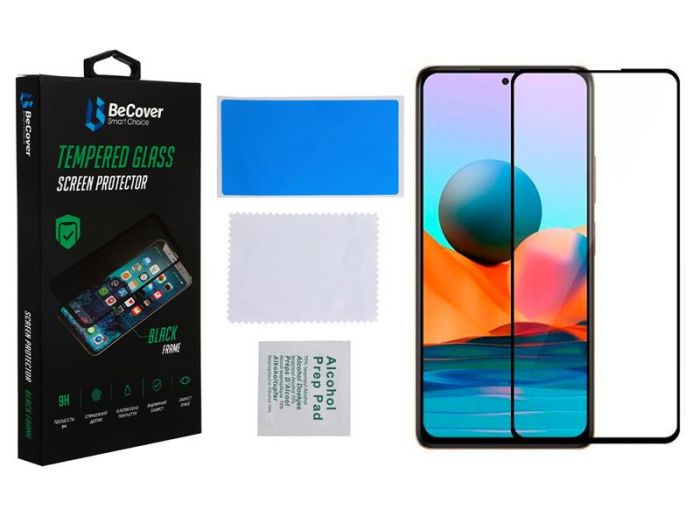 Захисне скло BeCover для Xiaomi Redmi Note 10 5G Black (706653)