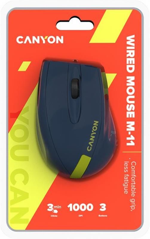 Миша Canyon CNE-CMS11BY Blue/Yellow USB
