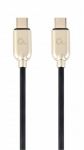 Кабель Cablexpert (CC-USB2PD60-CMCM-2M) USB Type-C-USB Type-C, 2м, чорний/золотистий