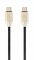 Кабель Cablexpert USB Type-C - USB Type-C (M/M), 1 м, чорний/золотистий (CC-USB2PD60-CMCM-1M) 