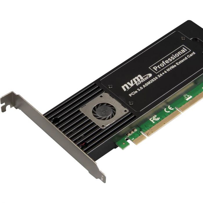 Плата розширення Frime (ECF-PCIEtoSSD014.LP) PCI-E-4хM.2, ASM2824