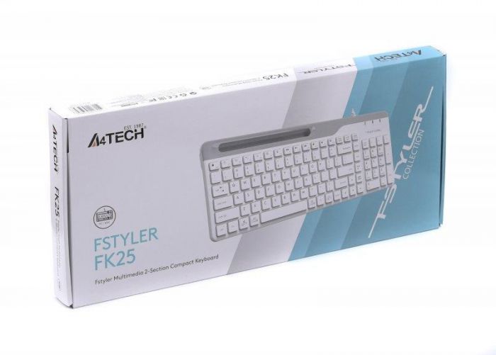 Клавіатура A4Tech Fstyler Ukr FK25 White USB