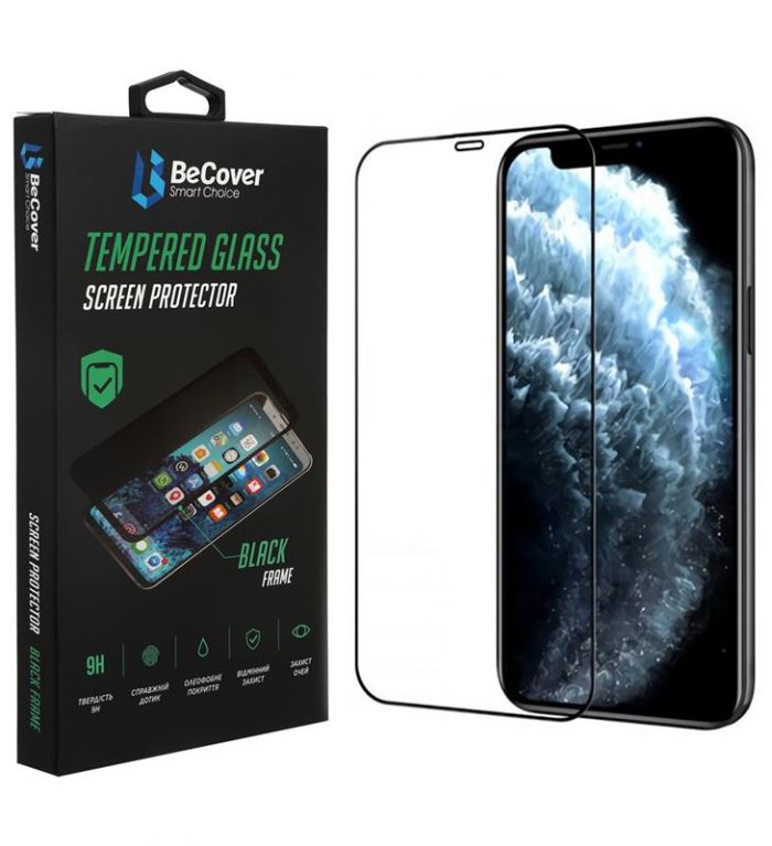 Захисне скло BeCover для Apple iPhone 13/13 Pro Black (706663)