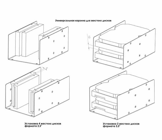 Корзина кріплення жорстких дисків