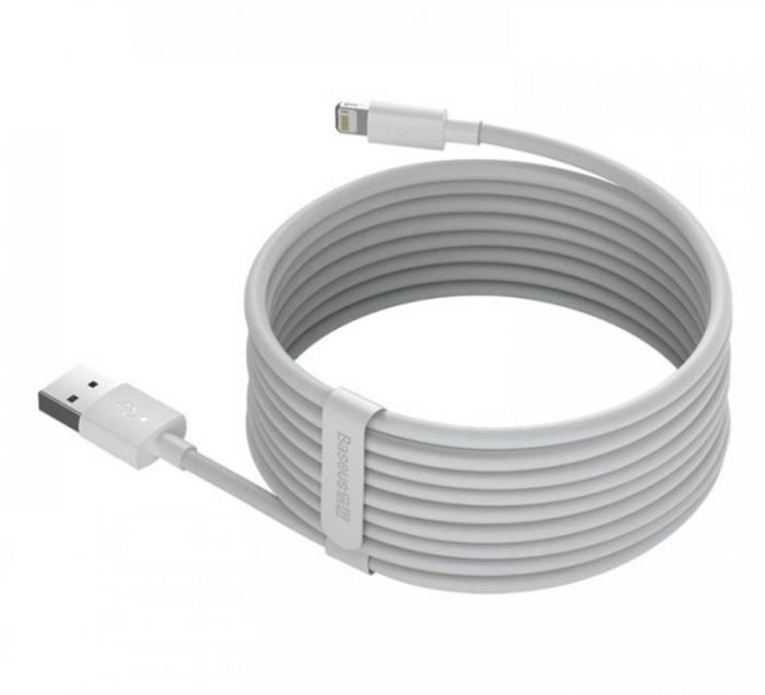 Кабель Baseus Simple Wisdom USB-Lightning, 1.5м White 2шт (TZCALZJ-02)