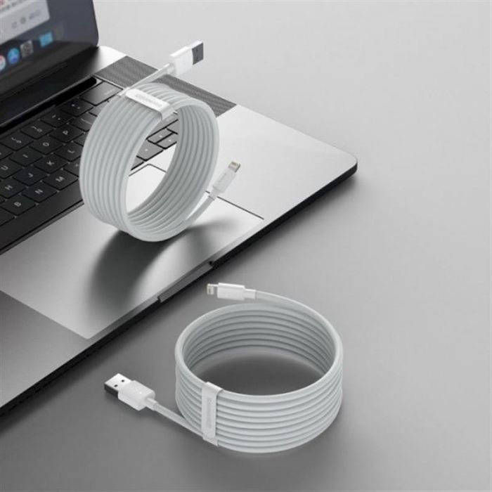 Кабель Baseus Simple Wisdom USB-Lightning, 1.5м White 2шт (TZCALZJ-02)