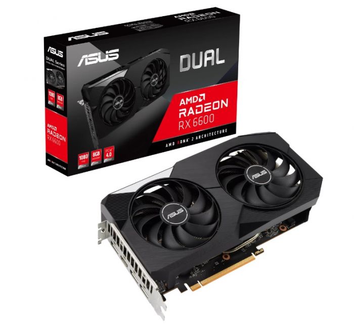 Відеокарта AMD Radeon RX 6600 8GB GDDR6 Dual Asus (DUAL-RX6600-8G)