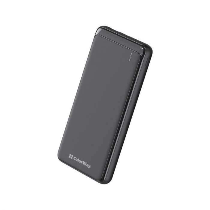 Універсальна мобільна батарея ColorWay Slim 10000mAh Black (CW-PB100LPF2BK)