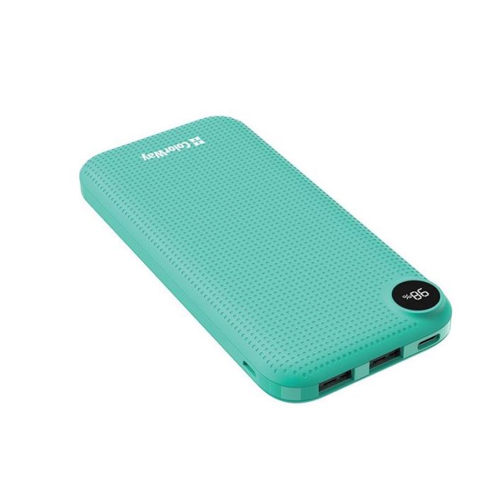 Універсальна мобільна батарея ColorWay Slim, LCD 10000mAh Green (CW-PB100LPH2GR-D)