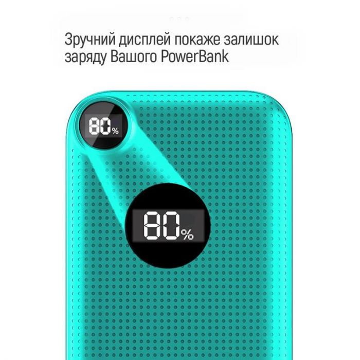 Універсальна мобільна батарея ColorWay Slim, LCD 10000mAh Green (CW-PB100LPH2GR-D)