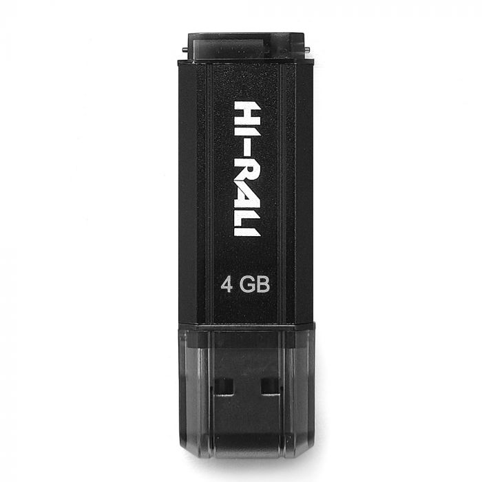Флеш-накопичувач USB 4GB Hi-Rali Stark Series Black (HI-4GBSTBK)