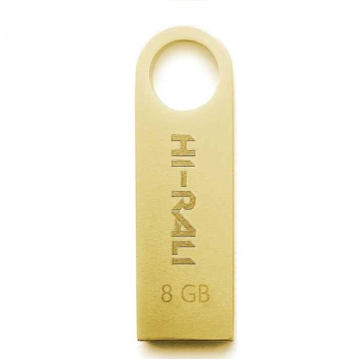 Флеш-накопичувач USB 8GB Hi-Rali Shuttle Series Gold (HI-8GBSHGD)