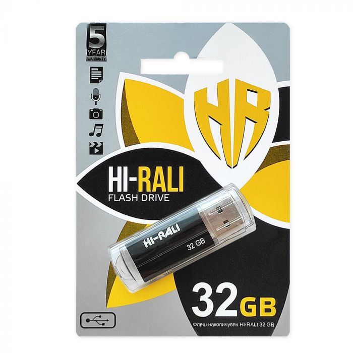 Флеш-накопичувач USB 32GB Hi-Rali Corsair Series Black (HI-32GBCORBK)