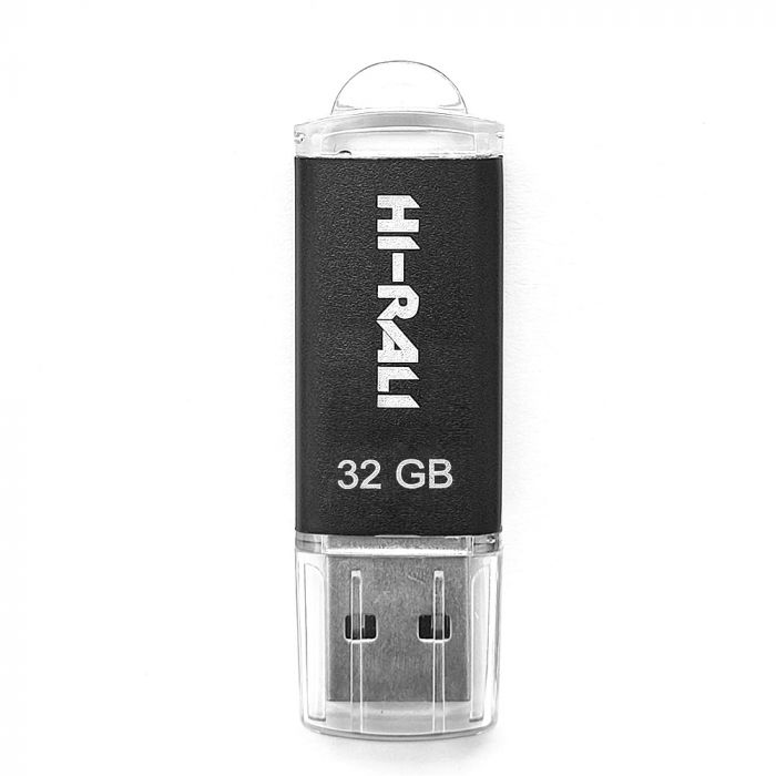 Флеш-накопичувач USB 32GB Hi-Rali Rocket Series Black (HI-32GBVCBK)