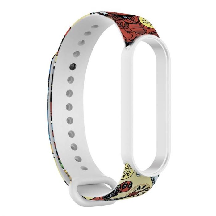 Ремінець Armorstandart Superhero Edition для Xiaomi Mi Band 6/5 DP Comix White (ARM59252)