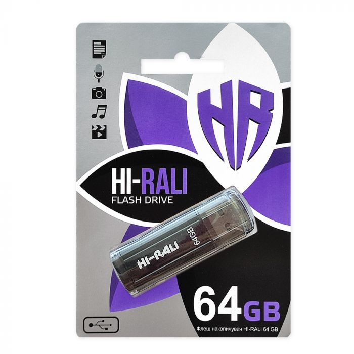Флеш-накопичувач USB 64GB Hi-Rali Stark Series Black (HI-64GBSTBK)