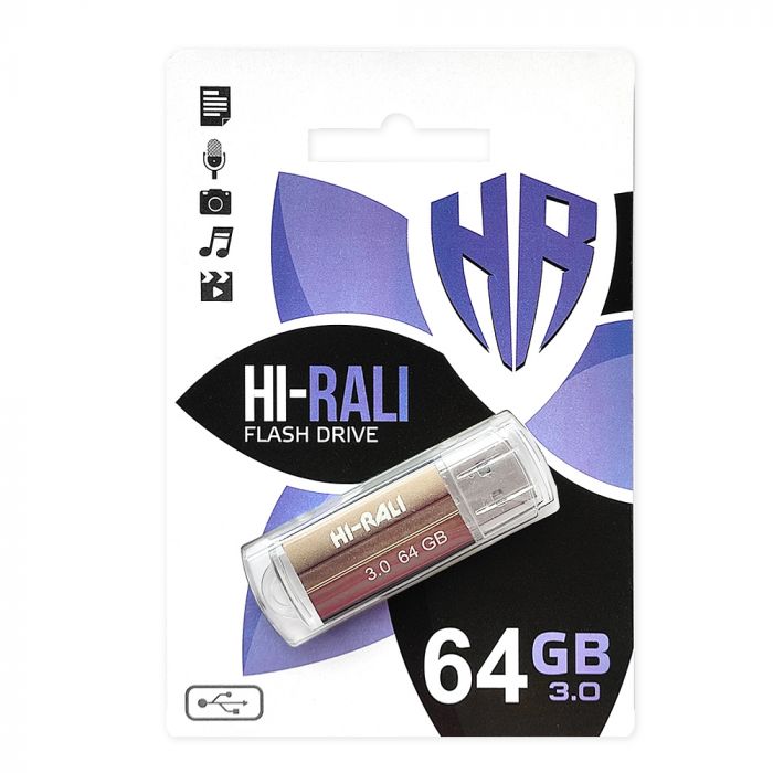 Флеш-накопичувач USB3.0 64GB Hi-Rali Corsair Series Bronze (HI-64GB3CORBR)